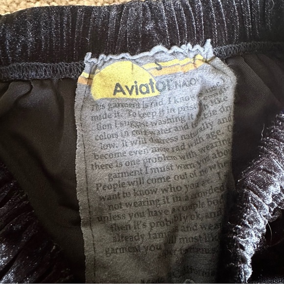 Aviator Nation Black Velvet Sweatpants - Picture 2 of 2